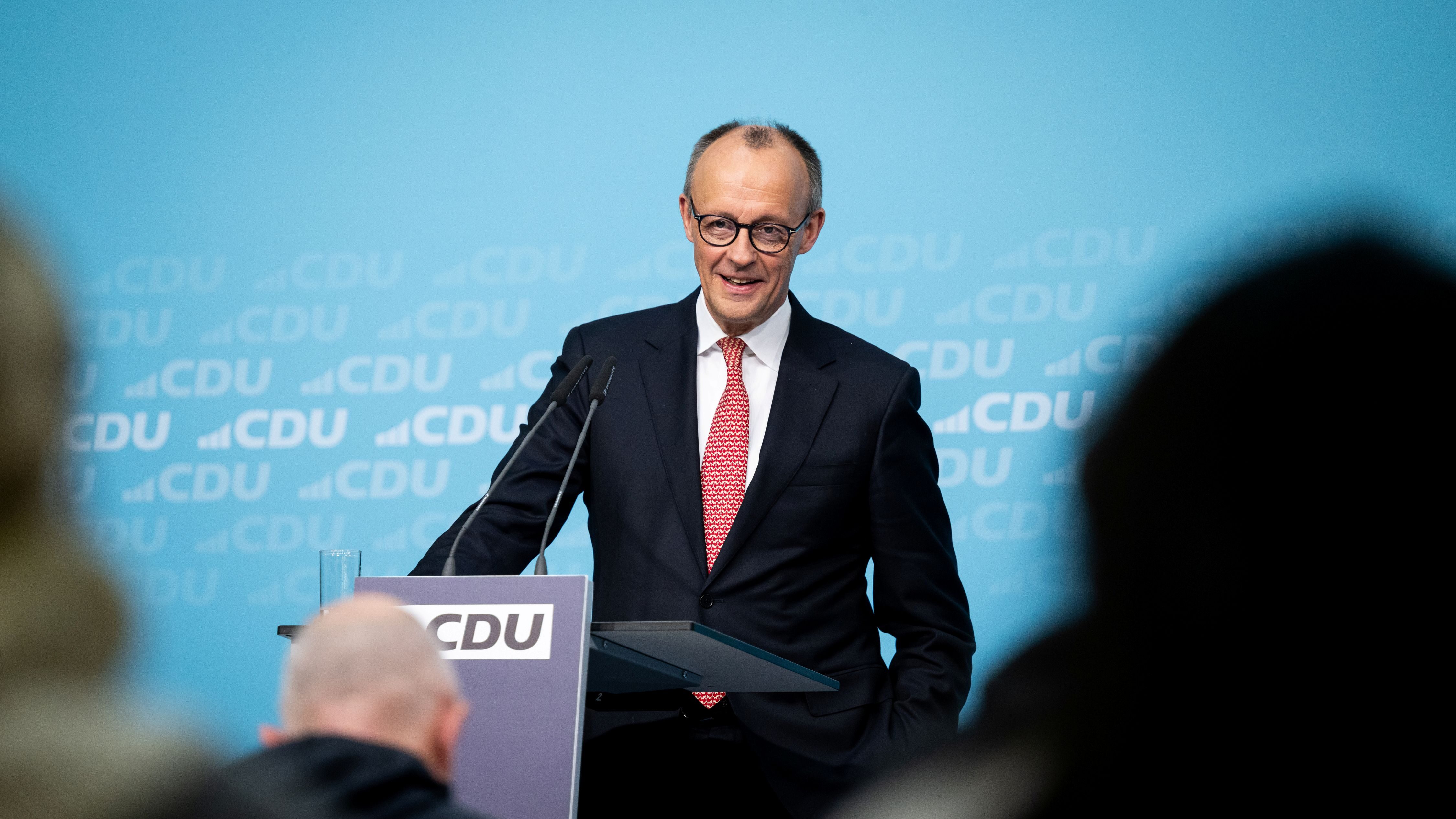 Bundeskanzler Friedrich Merz beim CDU-Wahlkampfauftakt der Landtagswahl in Baden-Württemberg