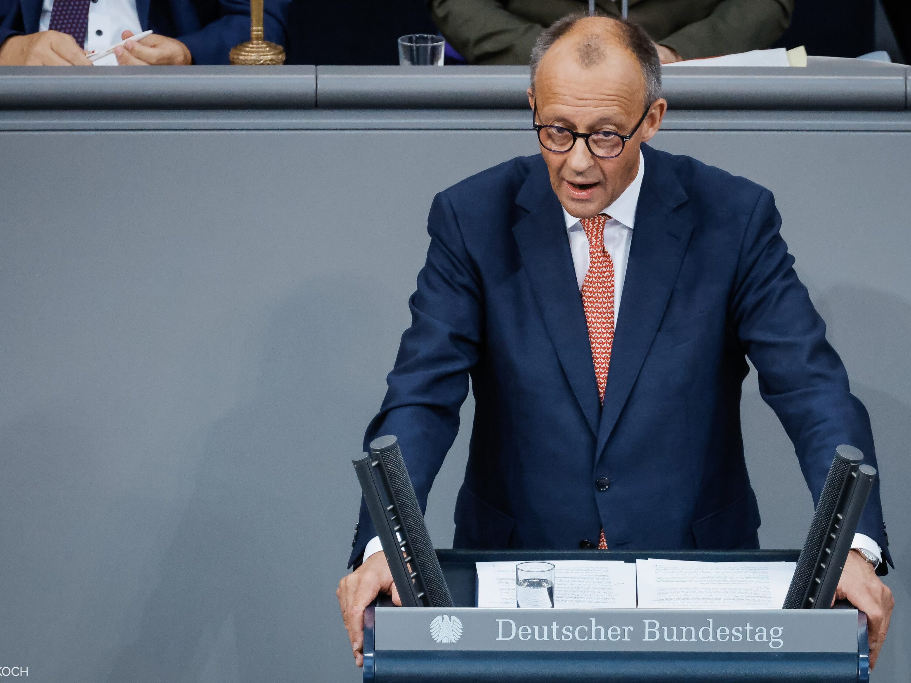 Bundeskanzler Friedrich Merz bei der Regierungserklärung im Bundestag